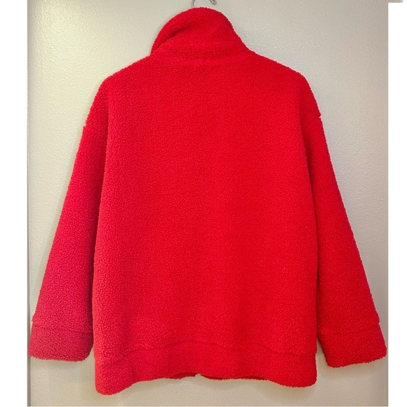 NWT Charlie Holiday Sommerset Teddy Sherpa Full Zip Jacket Red - Picture 4 of 10